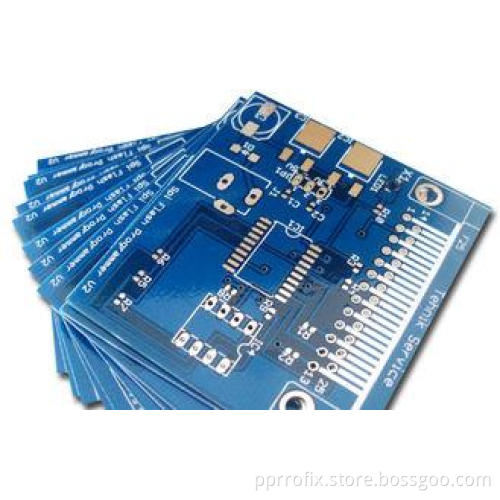 Custom Blue Solder Mask 4 layer PCB Prototype in Immersion